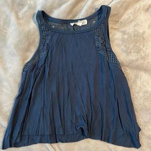 blue lace tank top